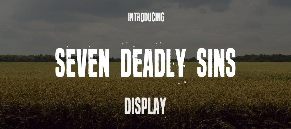 Seven deadly sins Font