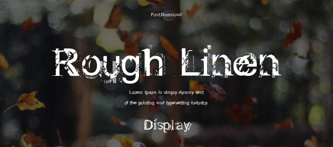Rough Linen Font