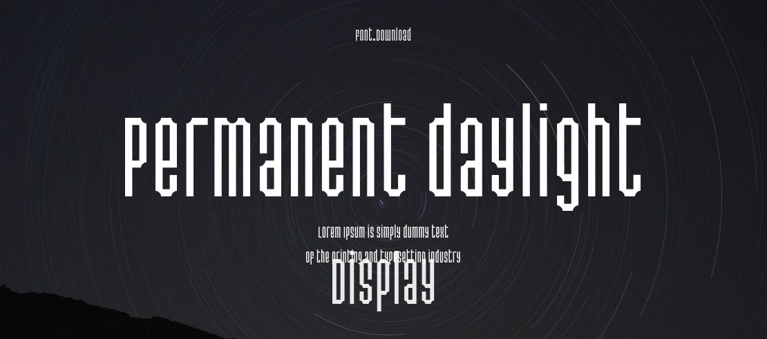 Permanent daylight Font Family