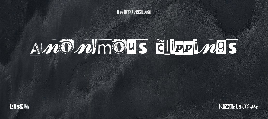 Anonymous Clippings Font