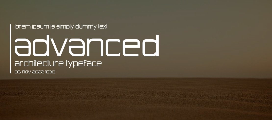 Advanced Architecture Font