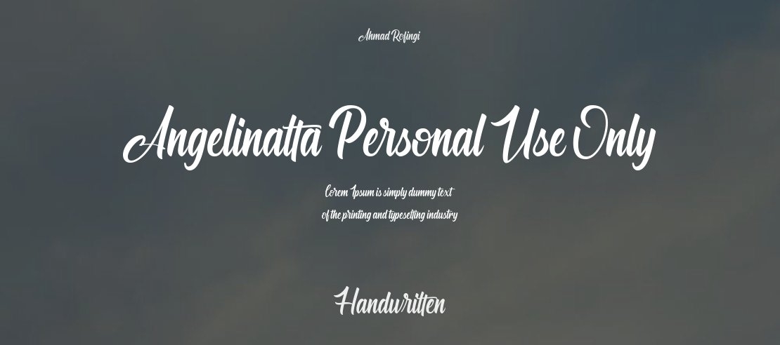 Angelinatta Personal Use Only Font