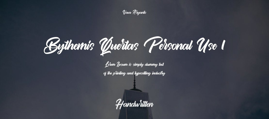 Bythemis Quertas Personal Use 1 Font