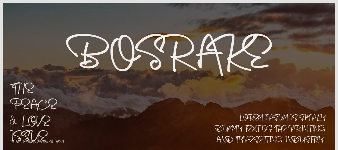 Bosrake Font