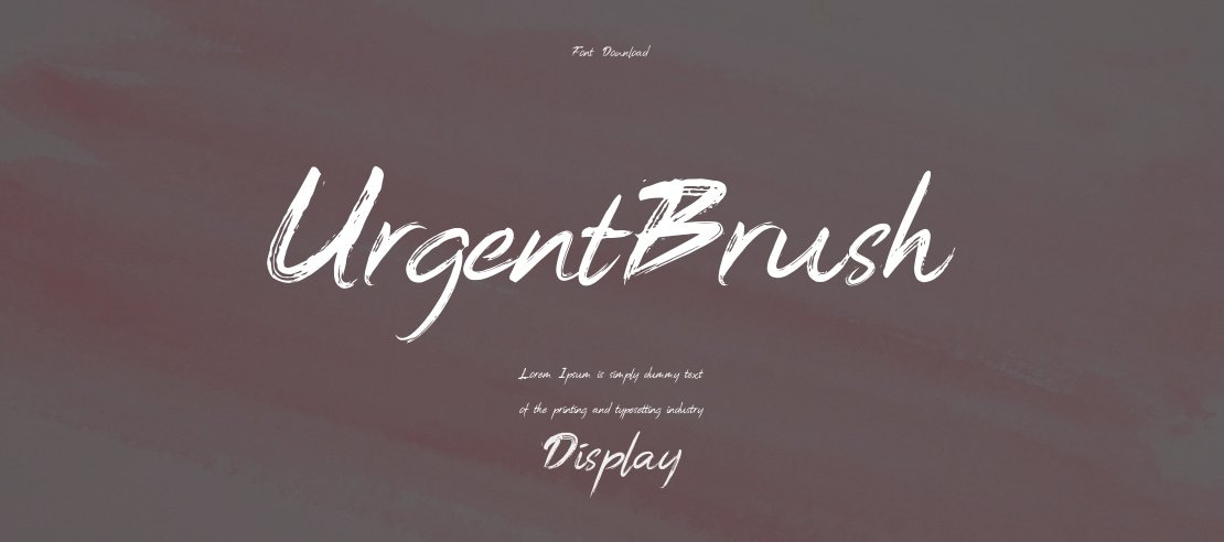 UrgentBrush Font