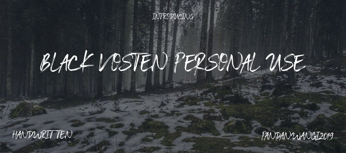 Black Vosten Personal Use Font