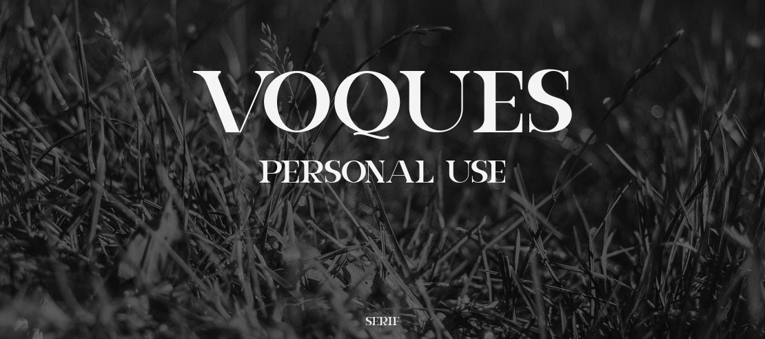 VOQUES Personal Use Font