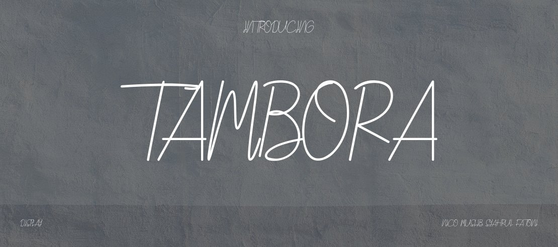 Tambora Font