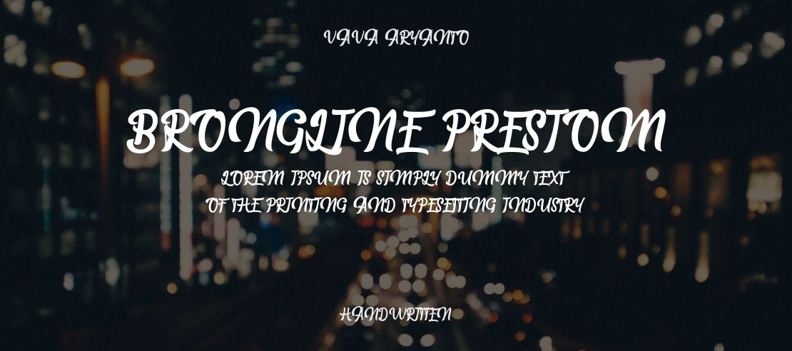 Brongline Presiom Font