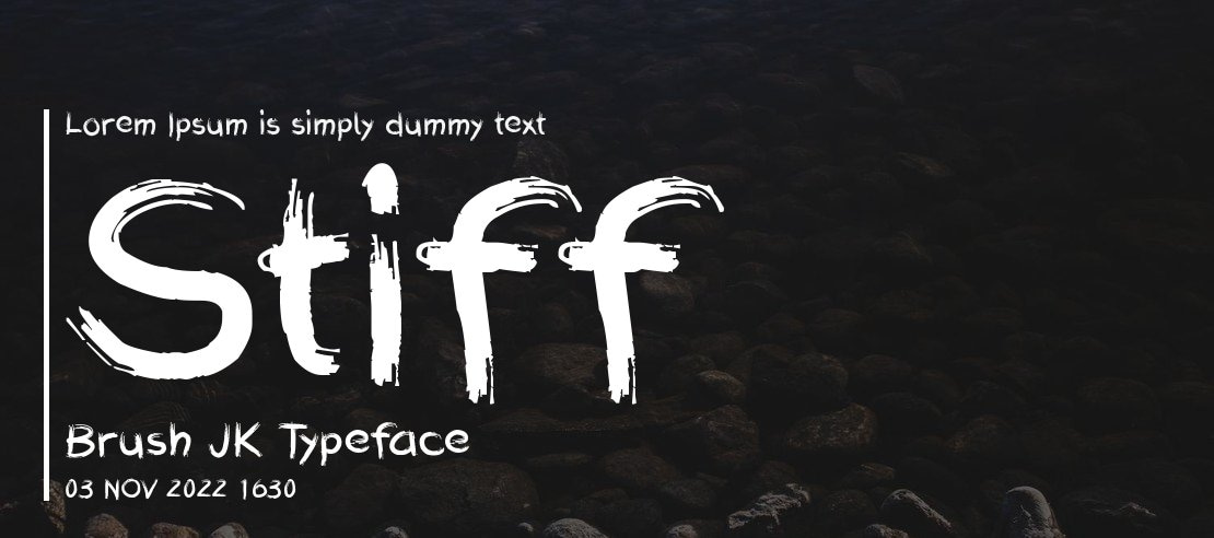 Stiff Brush JK Font