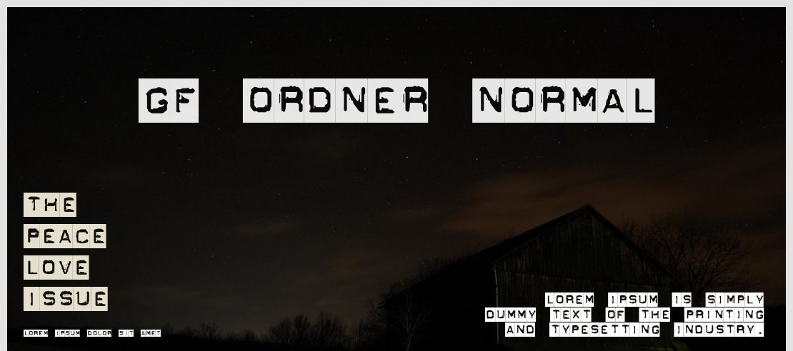 GF Ordner Normal Font Family