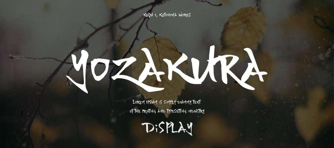 YOZAKURA Font