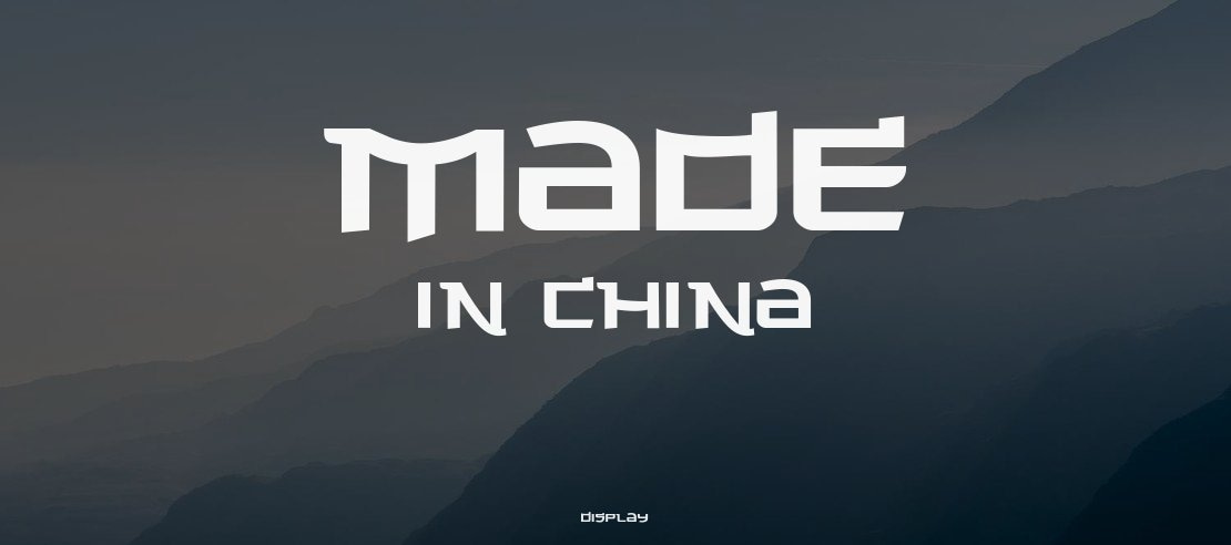 Made in China Font