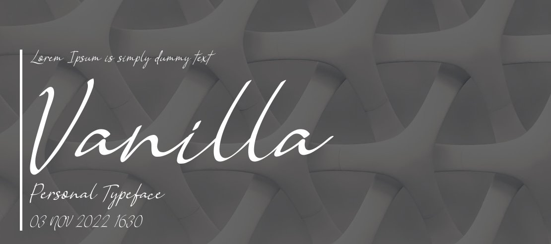Vanilla Personal Font Family