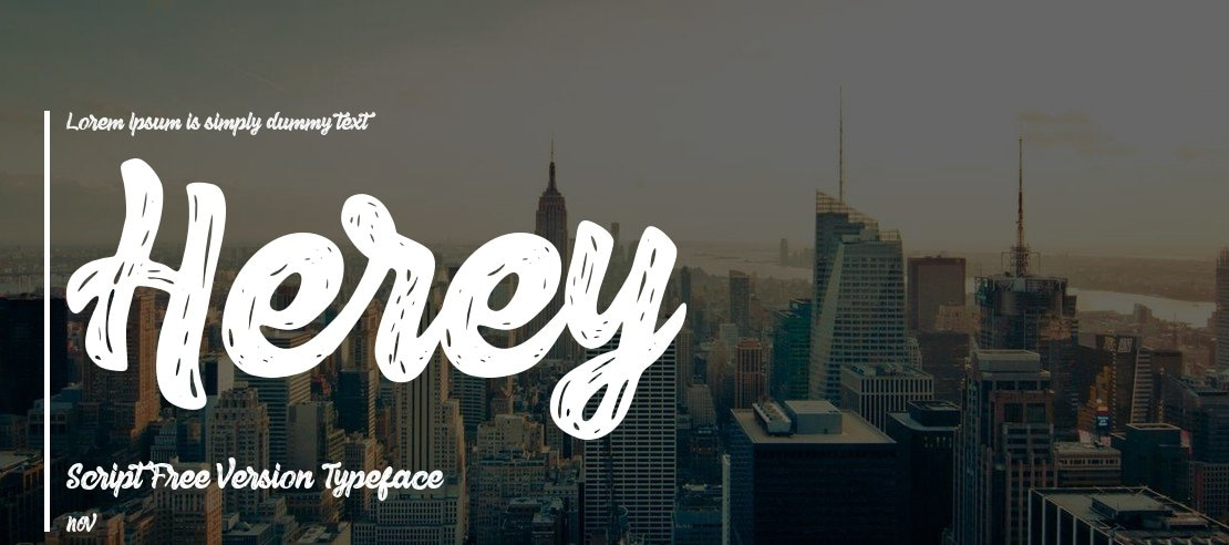 Herey Script Free Version Font