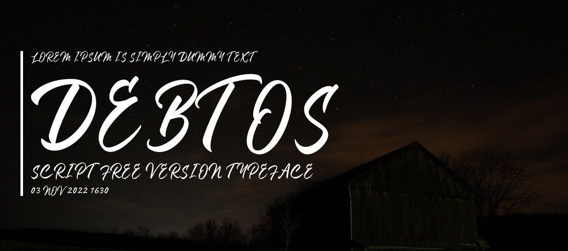 Debtos Script Free Version Font