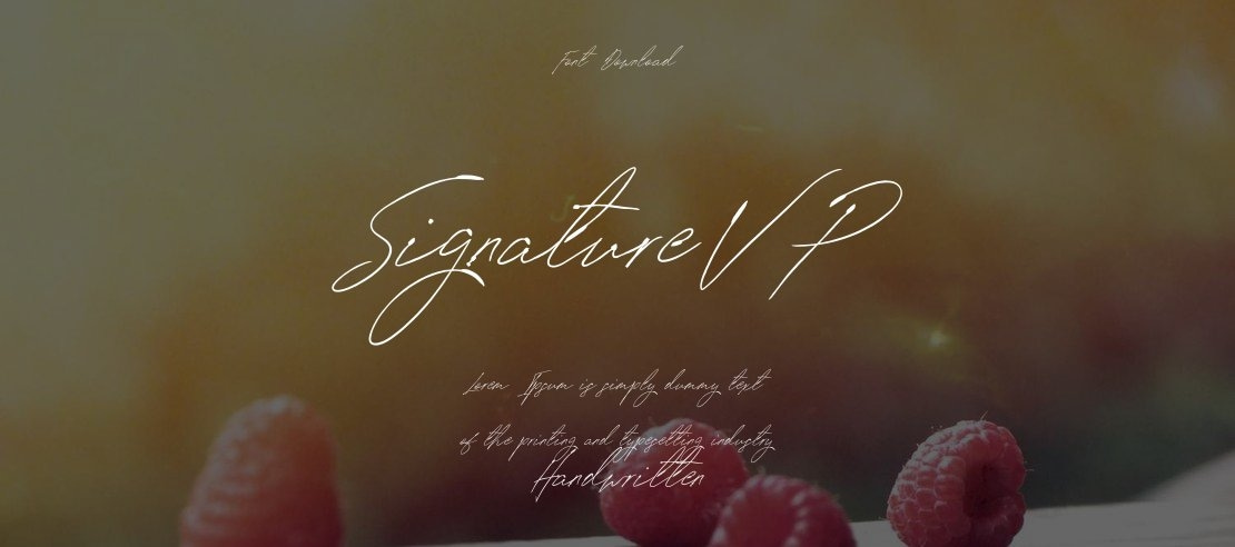 SignatureVP Font