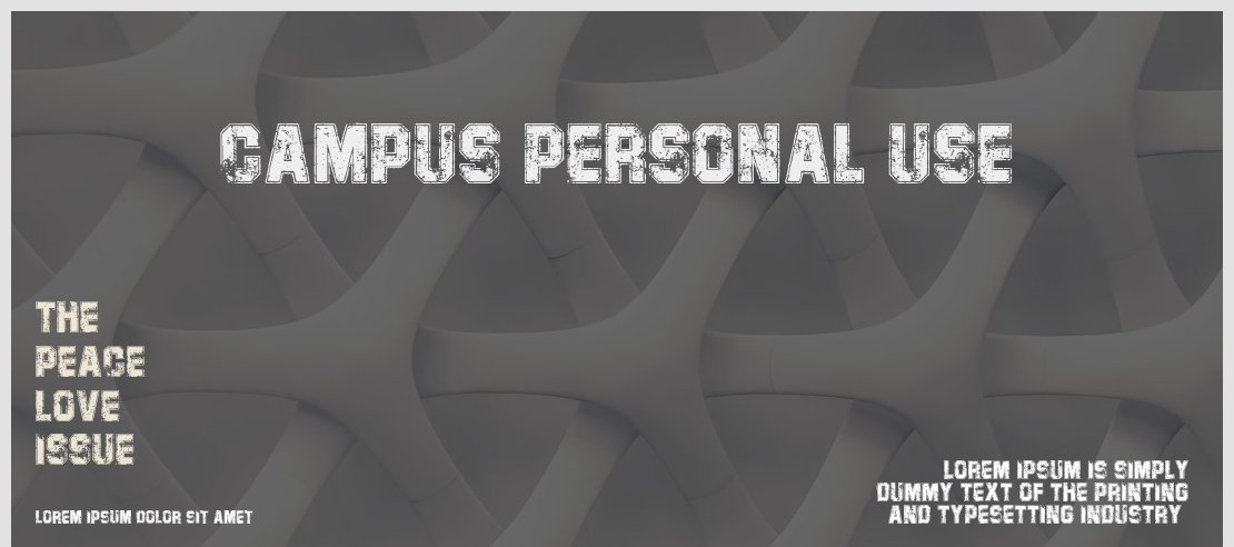 CAMPUS PERSONAL USE Font