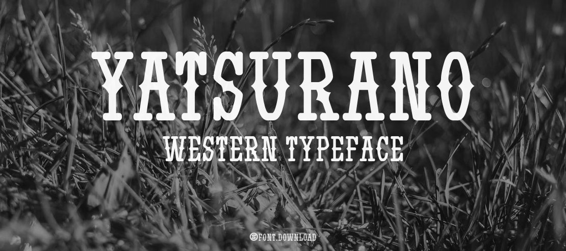 Yatsurano Western Font