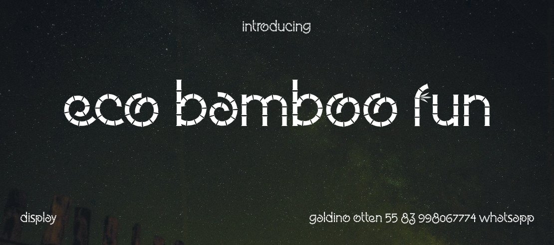 Eco Bamboo Fun Font