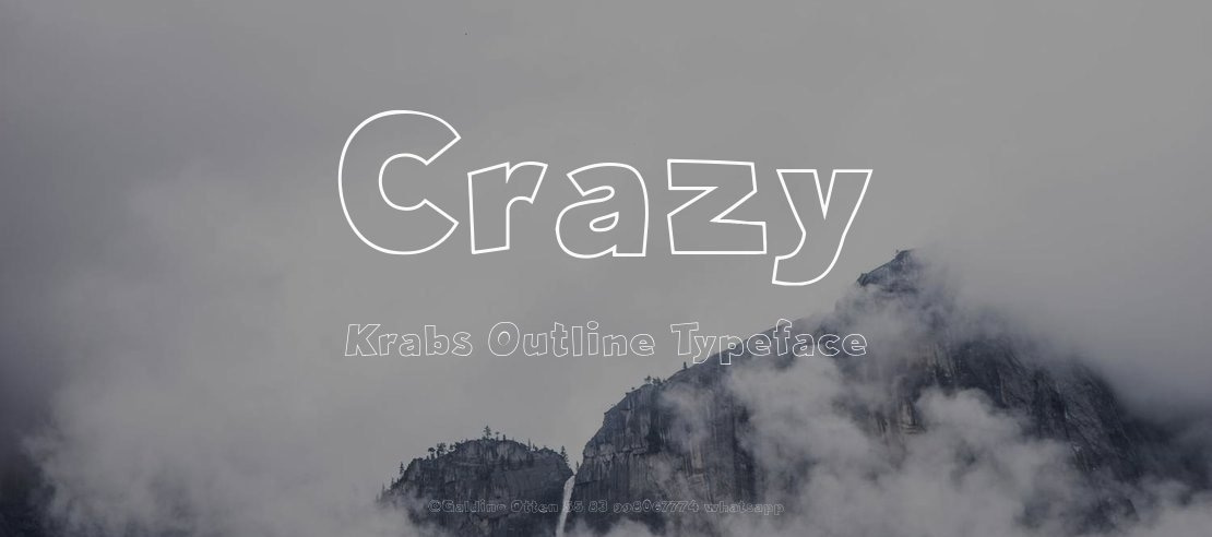 Crazy Krabs Outline Font Family