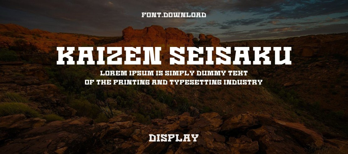 Kaizen Seisaku Font