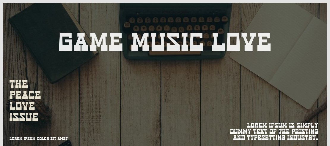 Game Music Love Font