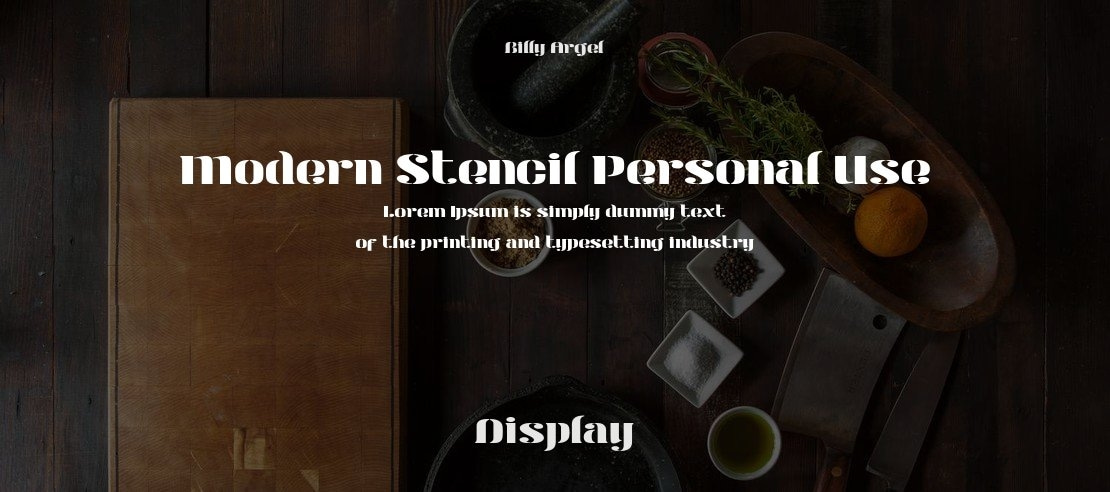 Modern Stencil Personal Use Font