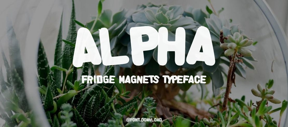 Alpha Fridge Magnets Font Family