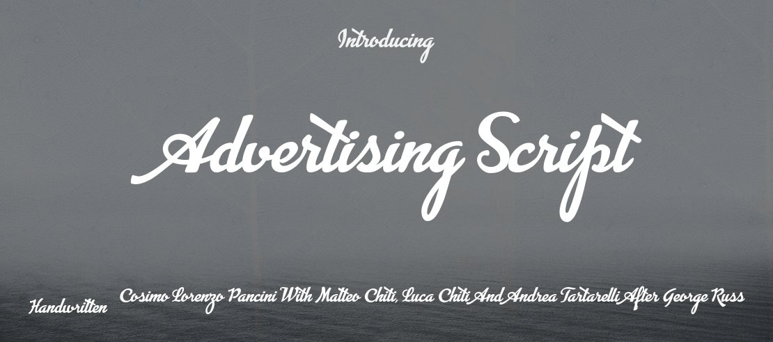 Advertising Script Font Family
