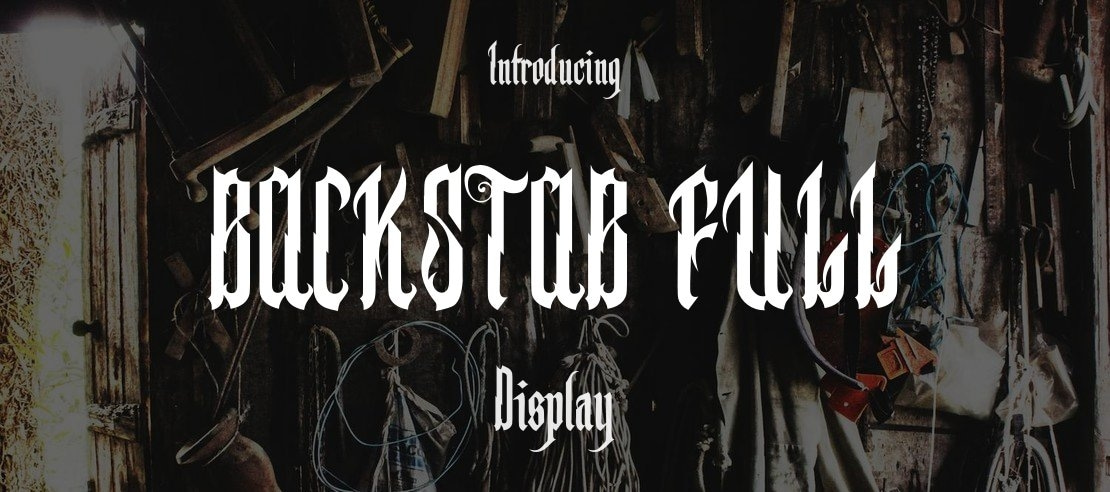 BACKSTAB FULL Font