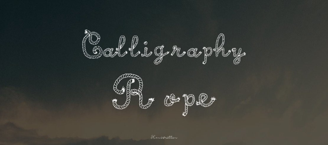 Calligraphy Rope Font