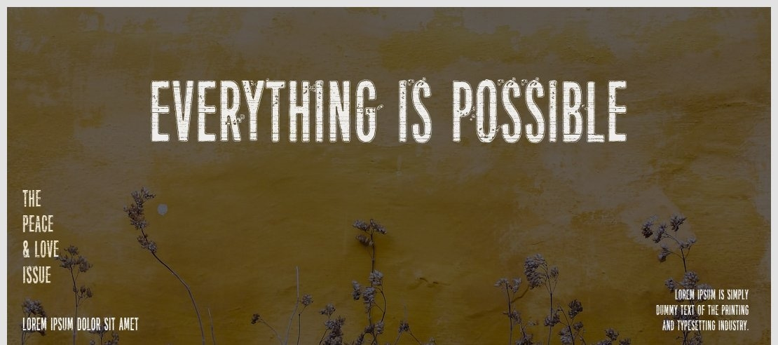 Everything is possible Font