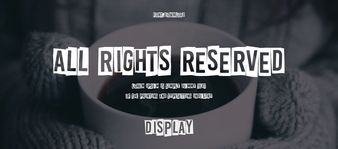 All rights reserved Font