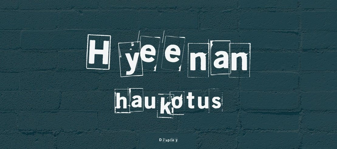 Hyeenan haukotus Font Family