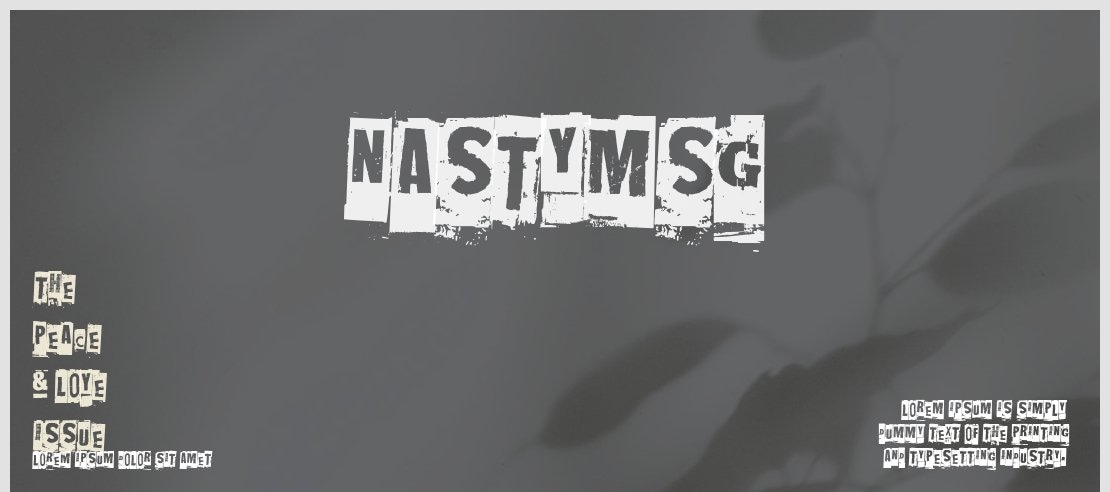 NastyMSG Font Family