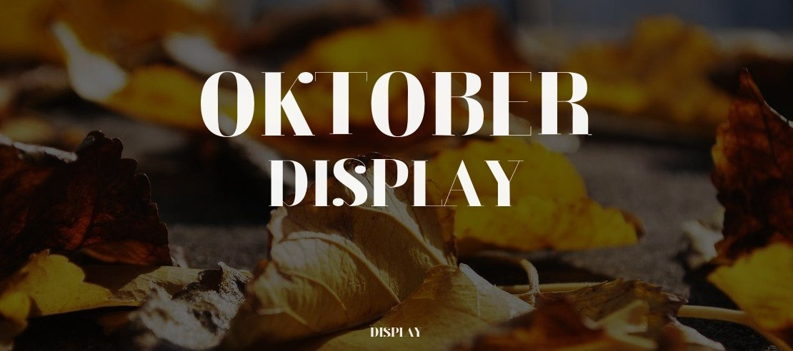 Oktober Display Font Family