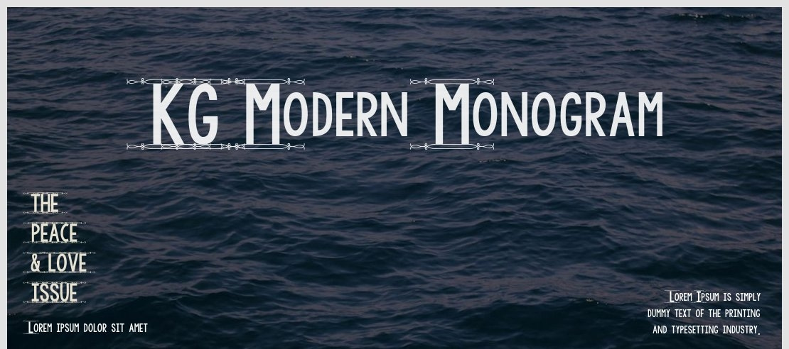 KG Modern Monogram Font Family