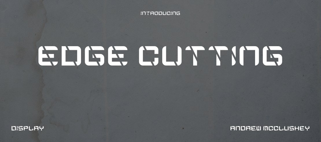 Edge Cutting Font