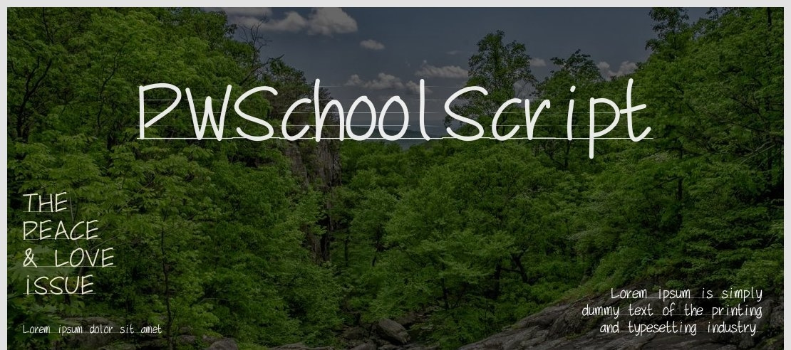 PWSchoolScript Font