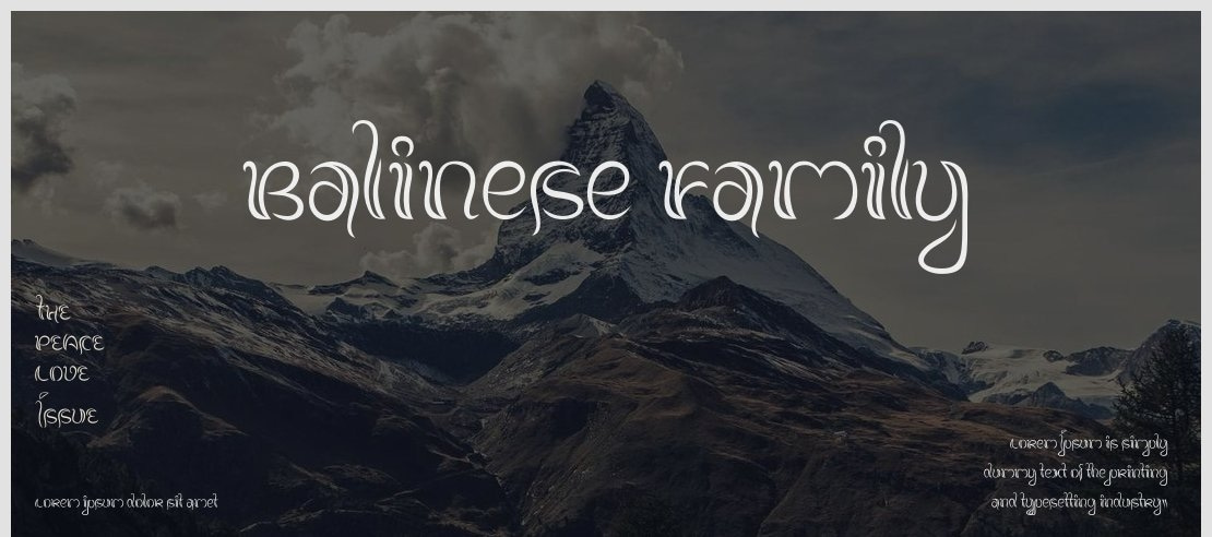 Balinese Family Font