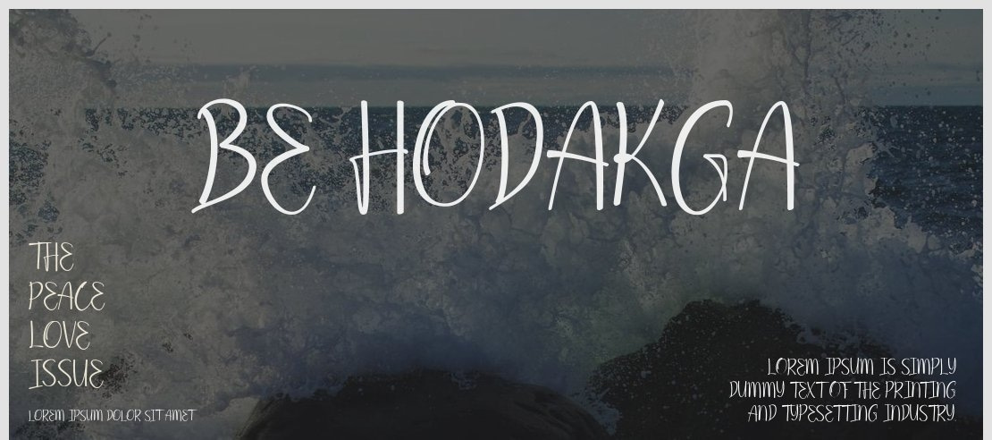 Be Hodakga Font