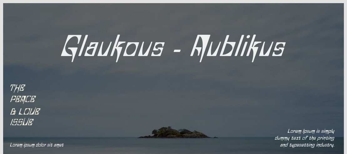 Glaukous - Aublikus Font Family