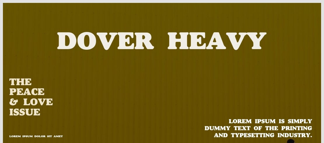 Dover Heavy Font Family