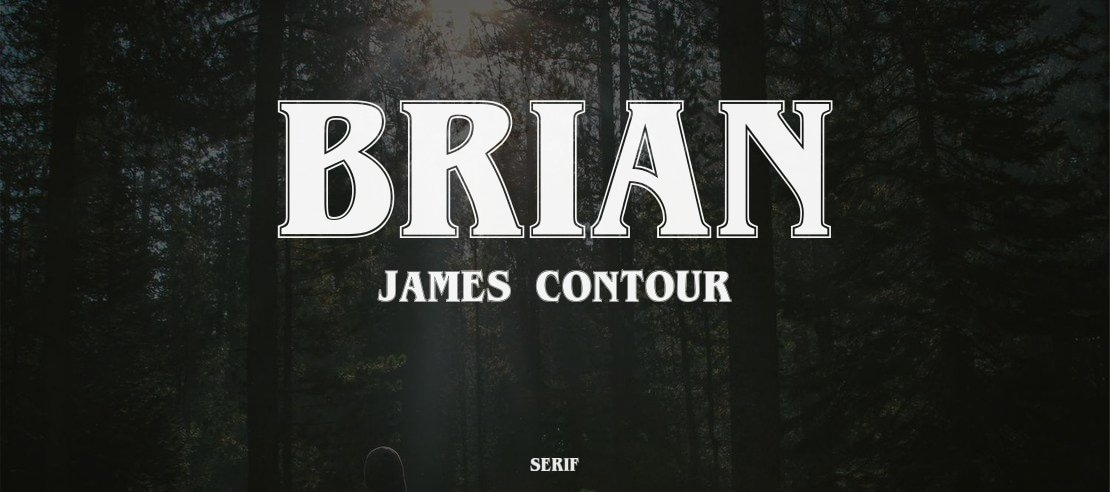 Brian James Contour Font Family