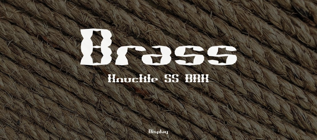 Brass Knuckle SS BRK Font Family