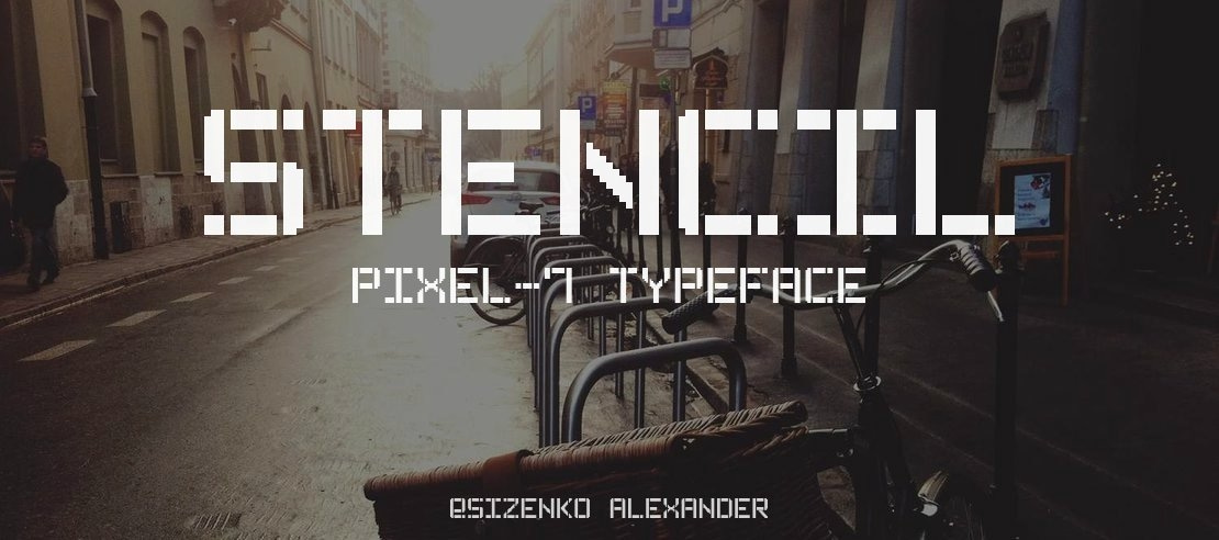 Stencil Pixel-7 Font