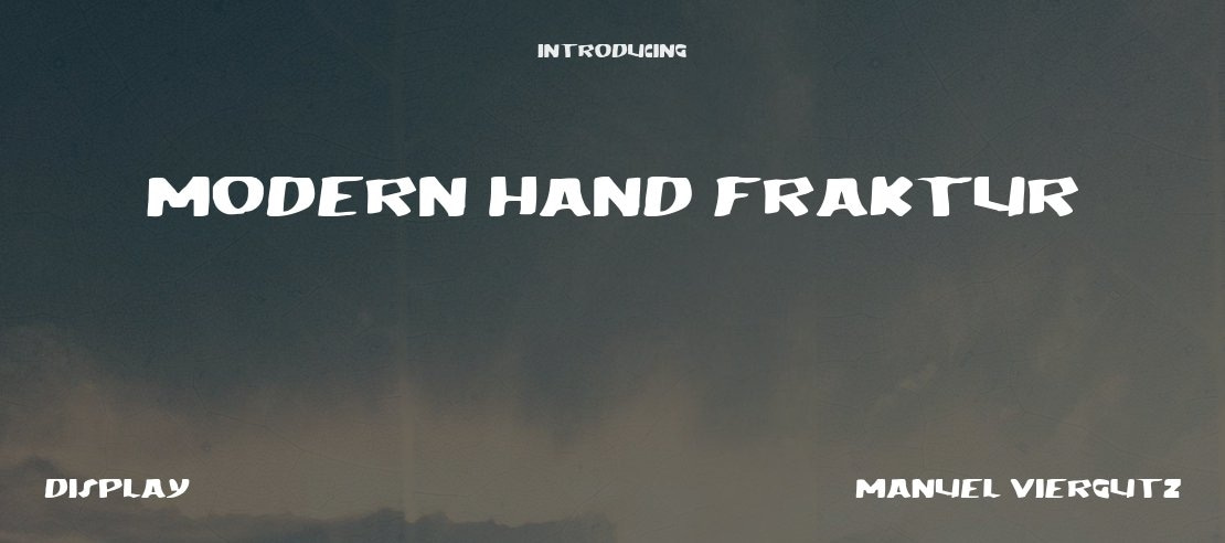 MODERN hand fraktur Font