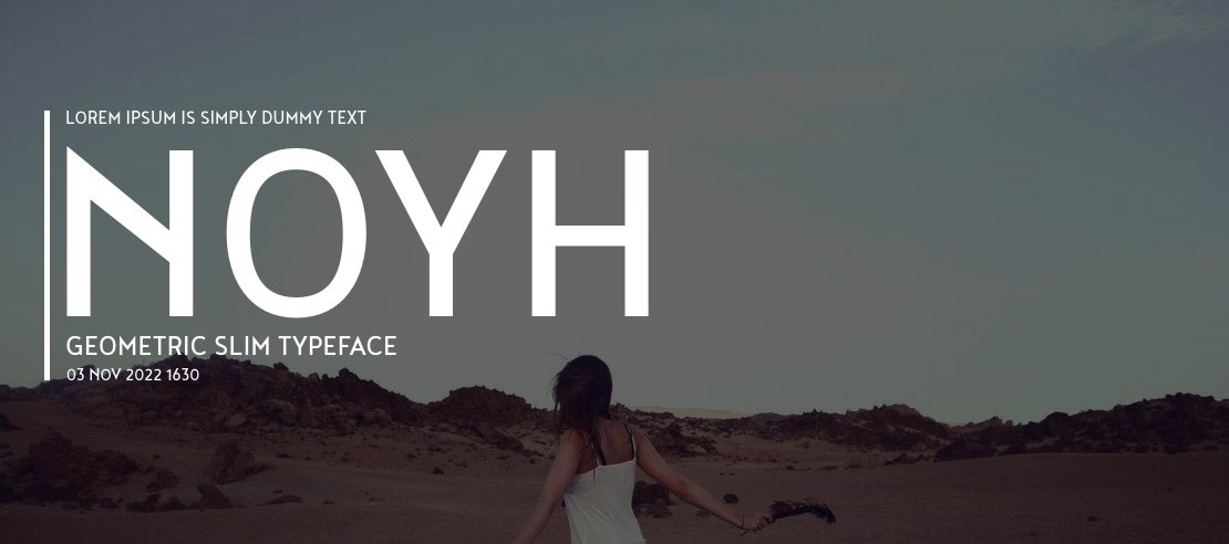 Noyh Geometric Slim Font Family