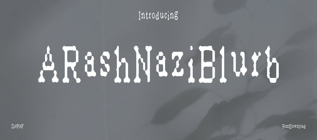ARashNaziBlurb Font